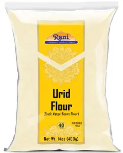 Rani Urid/Urad Flour (Black Matpe Beans Flour) 14oz (400g) ~ All Natural | Vegan | Gluten Friendly | NON-GMO | Kosher | Indian Origin
