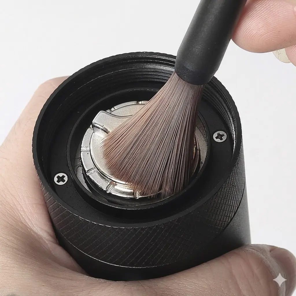 Coffee Grinder Cleaning Brush, Soft bristles sweep residual coffee powder thoroughly