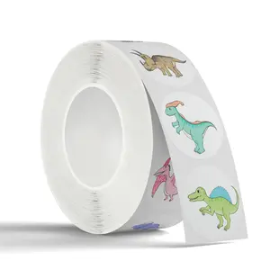 500 Cartoon Dinosaur Roll Stickers Series - Sealing Stickers for Cups, Laptops, Suitcases, DIY Decorative Stickers, Birthday Gifts