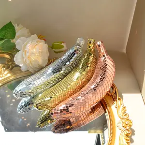 Banana Disco Ball Mirror Reflective Vintage Decor, Indoor Desktop Fruit Ornament, Living Room Bookshelf Decoration, Perfect Gift, Home Decor Statue