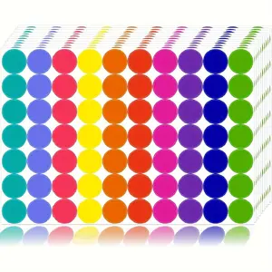 1400 Pcs Colorful Dot Stickers, Round Color-Coded Labels, Essential for Classroom, Office Decor, Paper Labeling, Polka Dot Stickers