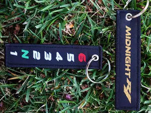 MidnightR1 Embroidered Keychain Tag