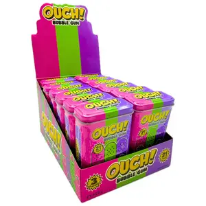 Ouch! Bubble Gum 2oz Tin – ‘90s Retro Candy | Watermelon, Strawberry, Grape
