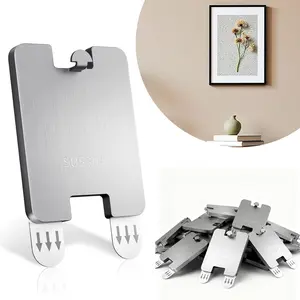 8 count Picture  Hooks for Drywall,  Free Picture Hangers Without Nails, Universal Frame Hangers for Art Picture Mirror Photo Poster Painting Hanger Hardware Kit (12 lb)