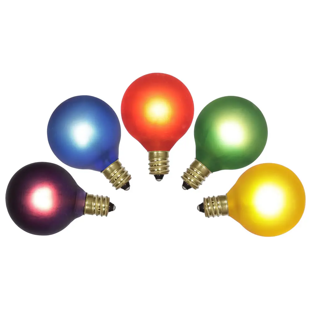 Twinkle 120 V 7 watt E12 G40 Bulb with Multi-Colored Lights - 5 Per Box