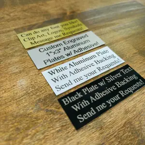 Custom Engraved Aluminum Plate 1x3 with Adhesive Backing for Home Business & Garden Use Personalized Requests Welcome