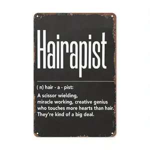 Rustic Hairdresser Metal Tin Sign – Vintage Collectible Wall Plaque for Man Cave, Bar, Garden, Garage, Office, Home – Weather-Resistant & Easy to Hang – Unique Iron Decor for Indoor & Outdoor Use