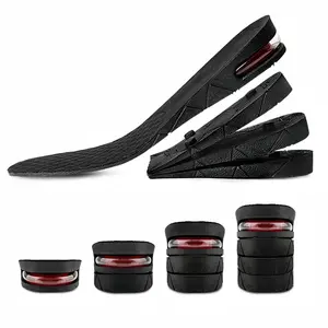 Height Increase Insoles, 2-4 Layer 1.2" to 2.97" Variable Height Increase Shoe Lifts, EVA material, heel pad with air cushion design, Heel Lift Shoe Height Inserts for Men and Women Footwear Comfort Active soles Bedroom Parent Tactical