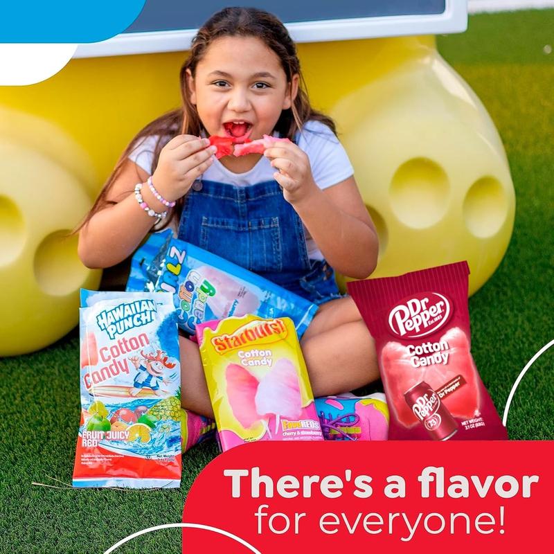 Dr Pepper Flavored Cotton Candy 3.1oz (88g) – Sweet Cola Carnival Snack | Pack of 2 | Party Favors & Fun Treats