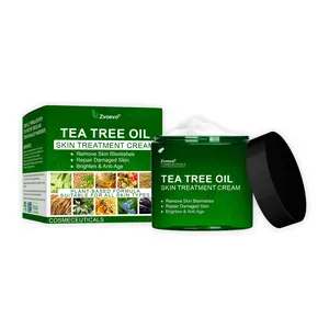 Tea Tree Oilskin Treatment Cream - Tea Tree Oil & Hyaluronic Acid Soothing Gentle Hydrating Sensitive Deep Hydrating Lightweight Daily Moisturizer for All Skin Types