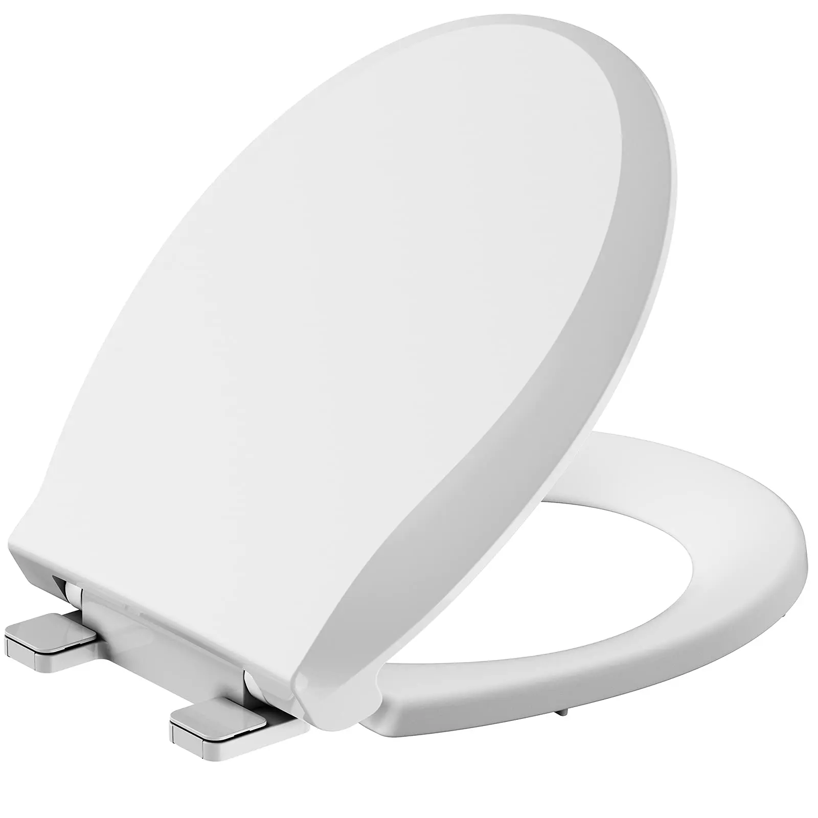 GARVEE 17'' Toilet Seat with Cover Soft Close, Toilet Lid Slow Close Quiet No , Easy Installation & Release,Safe PP Material Easy Clean, Comfortable Ergonomic Design,  Suitable to Round Toilets,White