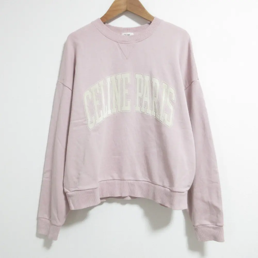 Pre-owned Celine Cotton Small Leather Goods Fleece Oversized Sweatshirt