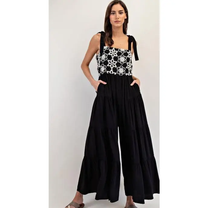 Averie Embroidered Jumpsuit - Final Sale
