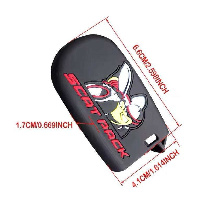 Dodge Car Key Cover Case Protector For Scat pack 392 Charger Challenger (QTY 1) Red Truck Accessories Vehicle