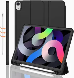 iMieet iPad Air 11 Inch Case M4/M3/M2(2026/2025/2024), iPad Air 5th/4th Generation Case 2022/2020 10.9 Inch with Pencil Holder,Trifold Stand Smart Case with Soft TPU Back