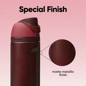 Owala Freesip 32ozInsulated Stainless Steel Water Bottle - Black Cherry