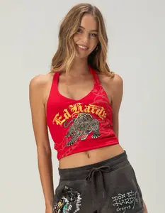 ED HARDY Leopard Womens Halter Top