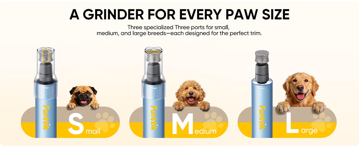 Fanttik F2 Master Pet Dog Nail Grinder Quiet, Safe Electric Rechargeable Pet Nail Trimmer with LED Light, 5-Speed Variable Paws Grooming Tool Kit, DIY Name Tags for Small Medium Dogs & Cats, Blue