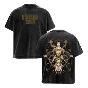 Thorfinn Vintage Washed Oversized T-Shirt & Hoodie – Vinland Saga Anime Graphic Featuring Broken Warrior And Search For Peace, Heavyweight Cotton Unisex Streetwear Tee