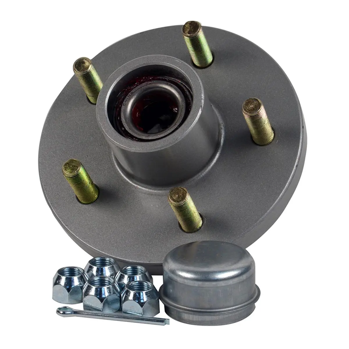 CE Smith 13515 Galvanized Tapered Trailer Hub Kit - 1.38x1.06 in, 5x4.5 in, 9 lbs, Outdoor Water Sports Kayaking Accessory, 5 X 4.5 In