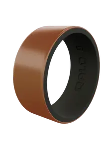 Men's Metallic Strata Silicone Ring