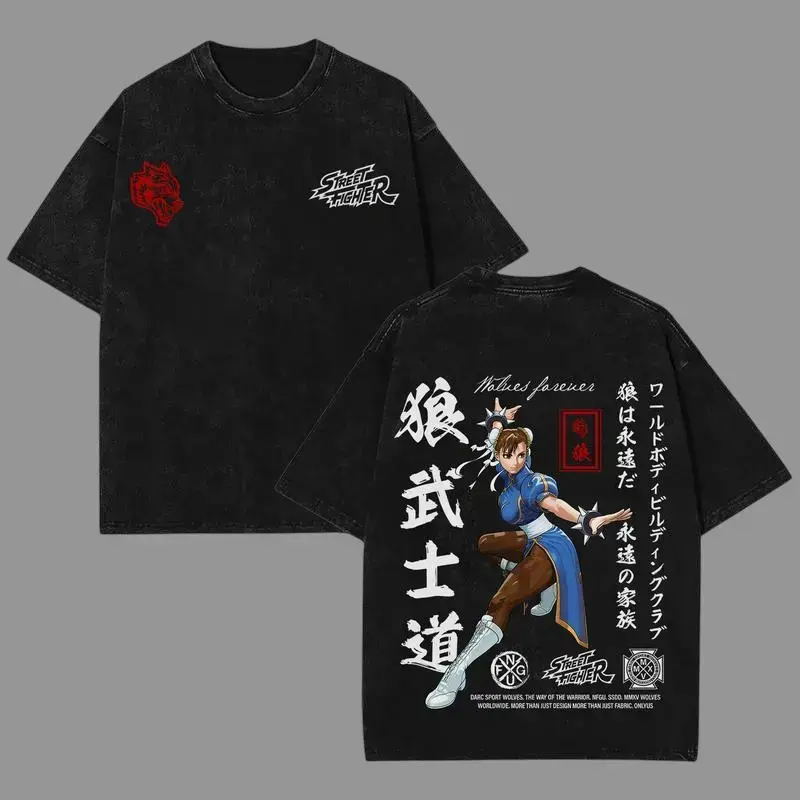 DarcSport x Street Fighter Chun-Li Oversized Washed T-Shirt