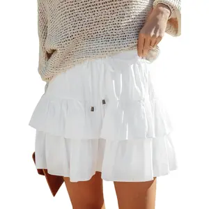 Flowy Shorts for Women Boho Ruffled Tiered Skorts Casual High Waist Mini Skirts Tennis Golf Comfy Shorts 2026