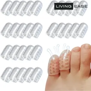 Living Ease Silicone Anti-Friction Toe Protectors Breathable Caps Soft Covers for Ingrown Toenails Calluses & Blisters All Seasons Active Shoe Pedal Weight