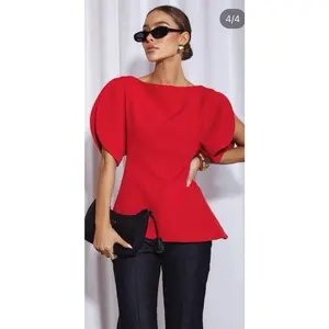 Red Statement Blouse