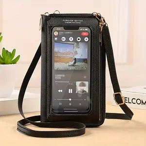 1pc Anti-theft Touch Screen Crossbody Bag for Women- Multifunctional Shoulder Bag with Transparent Phone Pocket- Perfect Gift for Christmas, Halloween and Thanksgiving