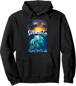 Sarasota Florida Manatee Gifts for Men Women Pullover Hoodie