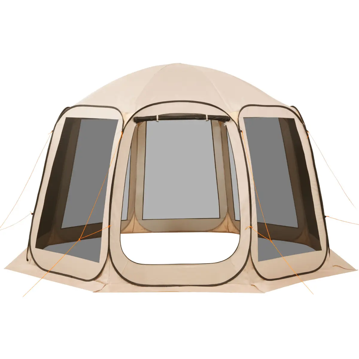[Bellemave]  Screen House Tent, Pop Up Screen Tent, Portable Screened in Canopy with Carry Bag, Netting Sides, Ground Stakes, for Garden, Patio, Backyard, Outdoor Activities, Beige