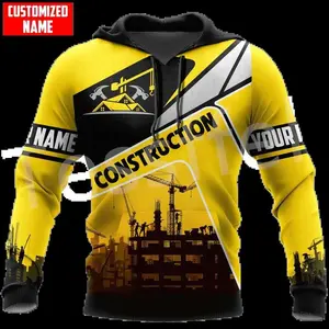 NewFashion Construction Worker Architect Operator Retro Harajuku 3DPrint Men/Women Unisex Pullover Casual Funny Jacket Hoodies 8