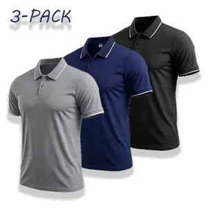 3-Pack Classic Striped Collar Polo Shirts | Timeless Style for Every Man
