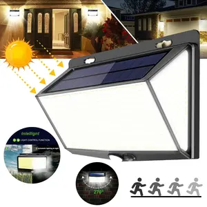 468LED Ultra-Bright Solar Powered Security Lighting, 3 Modes Motion Sensor Outdoor Light for Wall Yard Fence Garage Patio, and Pathway with Easy Installation