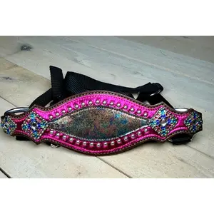 Rainbow Metallic Pink Bronc Halter