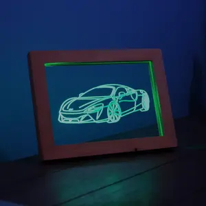 WESHIP Mc-laren LED Light With Wood Frame