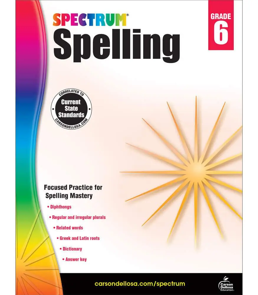 Spectrum Spelling Workbook Grade 6 Paperback