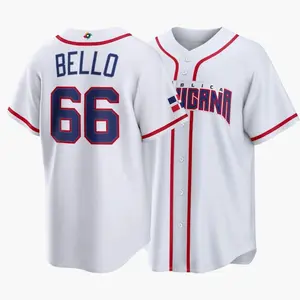 2026 Brayan Bello #66 Dominican Republic WBC Baseball Jersey - White Republica Dominicana Fan Gear 9EI