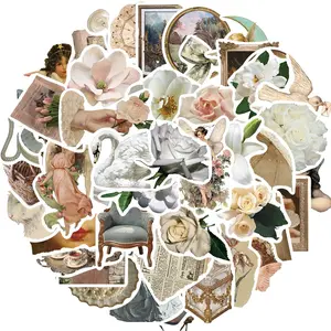 Aesthetic Sticker, 50pcs/set Waterproof Scrapbook Sticker, Vinyl Sticker for Laptop Phone Skateboard Bumper Decals, Personalized Sticker Pack for Kids Teens Girls, Decorative