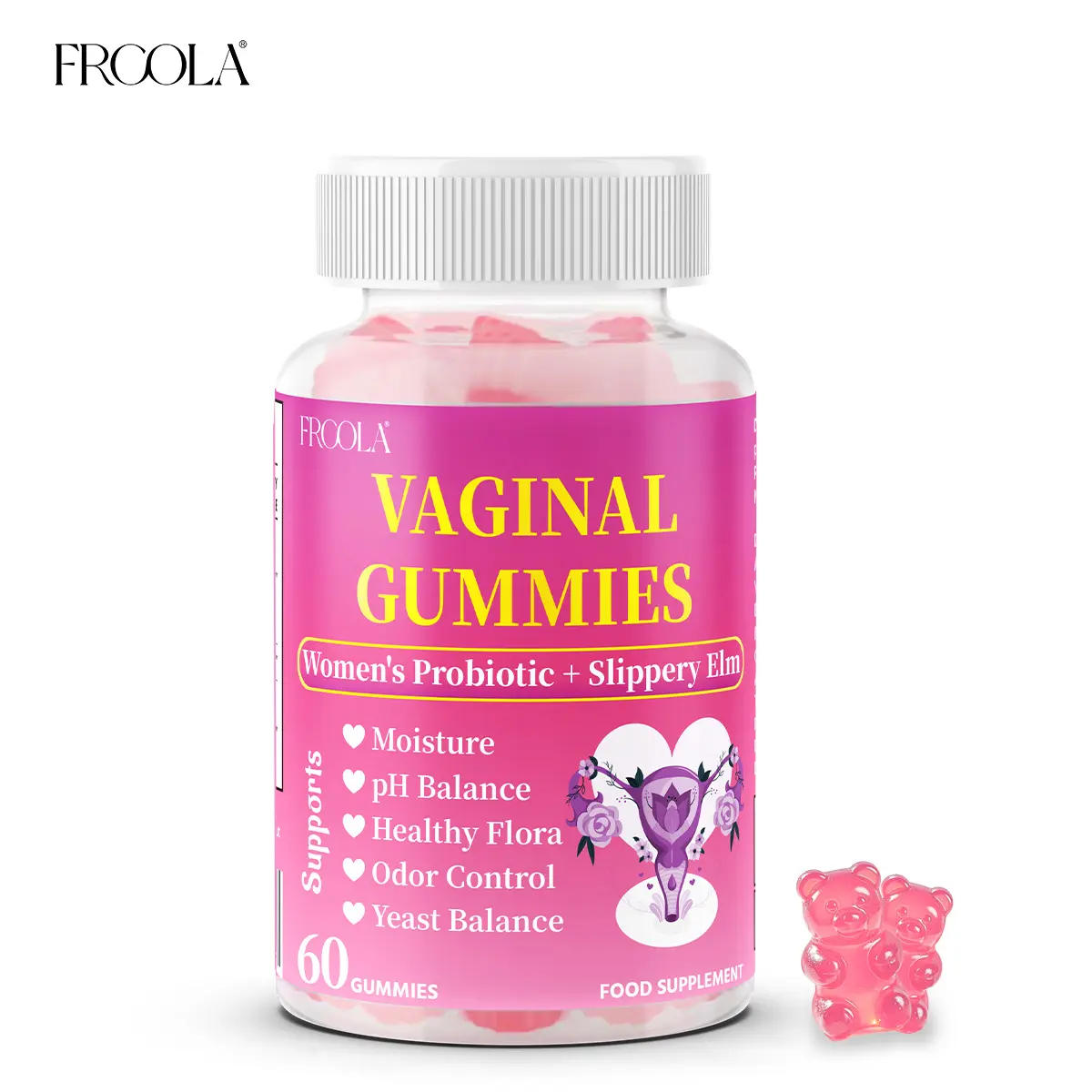 FRCOLA Women's Probiotics Gummies - Prebiotic for Healthy pH Balanceand and Odor