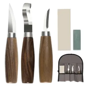 Wood Carving Tool Set-Wood Carving Knife Kit for Beginners, Adult and Kids, Includes 3 Whittling Knives for DIY Woodworking and Carving Enthusiasts