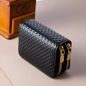 Leopard Print Accordion Card Holder for Women, Multi-Card Slot Double Zipper Wallet, Slim Card Case & Document ID Holder, Large Capacity Portable Coin Purse, Durable Stylish Design Perfect for Daily Commute, Travel, Shopping and Everyday Essentials Organi