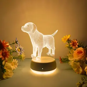 Cute Doggy 3D Night Light, Warm Lighting Design, USB Powered Switch Control, Perfect Gift for Pet Lovers, Bedroom & Living Room Decor