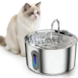 Cat Water Fountain, 4L Large Capacity, Quiet Operation, Automatic Pet Water Dispenser, 304 Stainless Steel, Easy to Clean, USB Powered, Filter Included, for Cats & Multi-Pet Use
