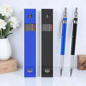metallic Mechanical Pencil Set, 1 Count Durable Anti-Slip Rotating Lead System Pencil, Replaceable Lead Pencil for School Office Home, Writing Stationery