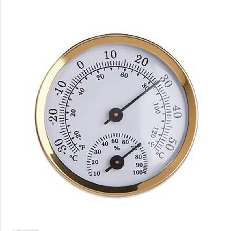 Mini Embedded Temperature and Humidity Meter, Round Thermometer, Temperature Monitor, Temperature and Humidity Meter for Car, Luggage, Musical Instrument, Small Stamp Storage