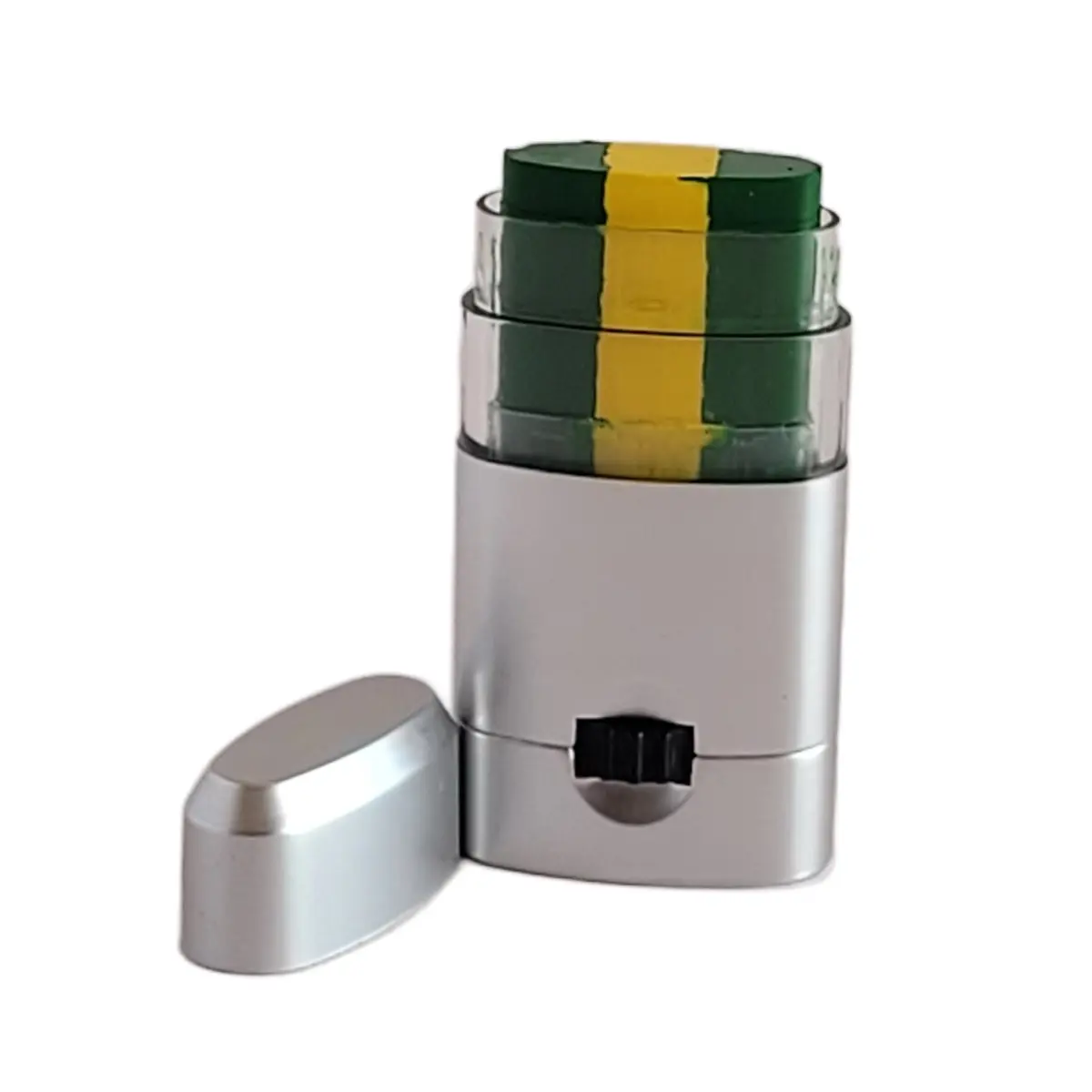 Brasil Brazil Flag 3-Color Face Paint Stick - Green, Yellow, Green - Water Based Paint - Smooth Application - Unisex - 10 grams - All Skin Types
