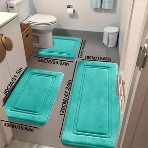 Super Absorbent Bath Rug, Non-Slip Bathroom Floor Mat, Ultra-Soft & Cozy, Ideal for Shower & Bathroom, Durable & Easy to Clean