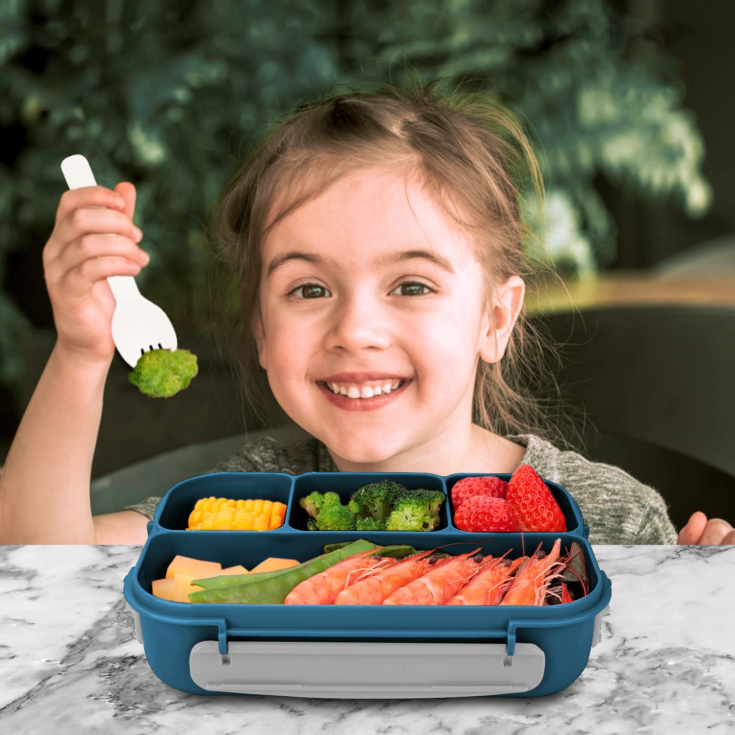 Bento Box, Lunch Box Containers, Mom’s Choice, Ideal Leak Proof, Microwave and Dishwasher Safe Lunch Box, Best Gift!